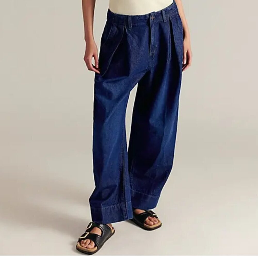 NWT Free People CRVY New Spin Trouser Jeans in Dark Wash